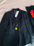 訫噯逸衫西裝套裝女職業(yè)正裝大學(xué)生會(huì )議公考面試工作服高級感黑色西服外套 黑色西裝+微喇褲 L 建議體重（96-105斤 ） 曬單實(shí)拍圖