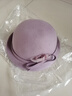兔系羊毛呢禮帽女感麻紗花朵禮帽澳洲羊毛貝雷帽秋冬女羊毛氈帽百搭盆 紫色 可調節(56-58cm) 曬單實(shí)拍圖