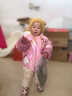 葉余亮皮免洗女童冬季棉衣外套棉服中小童加絨加厚寶寶棉襖潮 粉紅色 免洗加絨加厚 80 70-80cm 曬單實(shí)拍圖