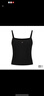 玖姿（JUZUI）商場(chǎng)同款簡(jiǎn)約字母裝飾內搭背心女裝夏款JWEX81201 素黑 XL 曬單實(shí)拍圖