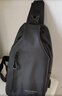 新款男士胸包休閑大容量單肩斜挎包韓版機車(chē)包防潑水潮背包110028 灰色 曬單實(shí)拍圖