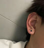 逐青999純銀四爪耳釘男養耳洞防堵耳骨釘免摘單只耳環(huán)男士新款耳飾品 999銀鋯石耳釘(單只價(jià)) 曬單實(shí)拍圖