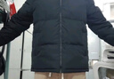 鴻星爾克馭光2.0|羽絨服男秋冬新款男女情侶防潑水休閑短款羽絨夾克外套 正黑 XL 曬單實(shí)拍圖
