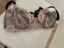 夏娃的誘惑若云大胸顯小內衣女聚攏文胸套裝透氣蕾絲薄款大碼防下垂胸罩內褲 粉色套裝 70B 曬單實(shí)拍圖
