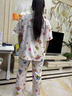 宮蝶宮蝶【3件套】蠟筆小新情侶睡衣女夏季冰絲短袖長(cháng)袖家居服套裝男 曬單實(shí)拍圖