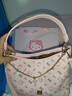 TRENDY2025新款甜美卡通印花腋下包百搭迷你單肩斜挎托特包 5658-米白-帶掛件 曬單實(shí)拍圖