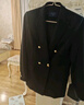 三彩2025秋季新款休閑西裝外套收腰西服雙排扣通勤Z 經(jīng)典黑 S 155/80A 曬單實(shí)拍圖