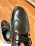 奧康（Aokang）時(shí)尚休閑皮鞋男商務(wù)布洛克鞋系帶男鞋黑色41碼 曬單實(shí)拍圖