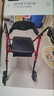 立善老年人助力行走器老人推車(chē)可推可坐碳纖維輪椅骨折小型輕便輔助車(chē) 【升級腳踏款紅】助行+輪椅+買(mǎi)菜車(chē)/LG05 曬單實(shí)拍圖