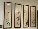 佐羅曼國畫山水畫四條屏中堂畫客廳裝飾畫新中式沙發(fā)背景墻壁畫茶室掛畫 梅蘭竹菊 150*40cm【四聯(lián)整套烤瓷+實(shí)木框】 曬單實(shí)拍圖