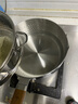 三四鋼雪平鍋316L不銹鋼22cm日式奶鍋帶蒸籠食品級加厚無(wú)涂層煮面 38123 曬單實(shí)拍圖