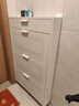 漢寓超薄鋼制翻斗鞋柜家用門(mén)口玄關(guān)入戶(hù)門(mén)后鞋柜薄款極窄走廊鞋架子 15cm三層800-奶油白 曬單實(shí)拍圖