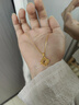 中國黃金（CHINA GOLD）黃金項鏈女999足金碎冰冰四葉草吊墜生日圣誕節平安夜禮物送女友 足金吊墜金重約2.0g配銀鏈【甄選禮盒】 曬單實(shí)拍圖