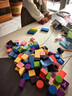 QZMEDU108粒大顆粒積木玩具木質(zhì)拼插男孩女孩桶裝兒童早教益智生日禮物 曬單實(shí)拍圖