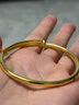 周六福（ZLF）新年禮物  黃金手鐲女款足金999光面金鐲子手飾金耀鐲 計價(jià) 16.99g 曬單實(shí)拍圖