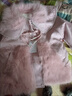 G.duck小黃鴨女童皮草冬季女寶寶洋氣加厚派克服外套兒童兔毛棉衣冬裝 亮粉 130 (身高120-130cm年齡8-9歲) 曬單實(shí)拍圖