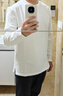 拇指白小T【斷碼清倉】秋冬圓領(lǐng)長(cháng)袖T恤男士親膚上衣打底衫 云柔磨毛-男款皓白 XL 曬單實(shí)拍圖
