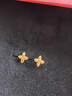 潮宏基 高光金四葉草黃金耳釘女足金耳飾送媽媽送女友生日禮物 計價(jià) 1.05g 一對款 曬單實(shí)拍圖