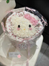 MPPMCK新款可愛(ài)hellokitty花束凱蒂貓花束永生花畢業(yè)成品生日禮物成品 蝴蝶結碎花kitty花束(收藏送方形大禮袋) 曬單實(shí)拍圖