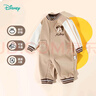 迪士尼秋季童裝兒童卡通米奇連體衣純棉舒適保暖家居爬服 卡其 90cm 曬單實(shí)拍圖