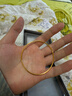 周大福時(shí)尚 足金黃金實(shí)心手鐲(工費280)58mm 約10.25g EOF355 曬單實(shí)拍圖
