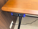 木藝生3cm高端實(shí)木電動(dòng)升降桌電腦桌臺式電競桌子辦公書(shū)桌可升降工作臺 隱藏插排-雙電機3cm實(shí)木胡桃色 160*70【免費送裝】 曬單實(shí)拍圖