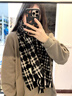 目丸圍巾女秋冬新款格子韓系加厚英倫風(fēng)女士圍巾披肩高級感保暖圍脖女 曬單實(shí)拍圖