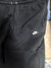 耐克男子簡(jiǎn)約加絨長(cháng)褲冬季新款針織錐形休閑刺繡衛褲NIKE FN3788 010黑/黑/白 2XL 曬單實(shí)拍圖