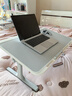 AILUKI床上小桌子大學(xué)生宿舍筆記本電腦桌支架大號家用折疊可升降上下鋪 鈦空灰常規加大款+卡槽+檔條_70*46cm 曬單實(shí)拍圖