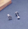 兩世歡S925純銀船舵耳釘男單只高級感復古做舊耳骨釘耳環(huán)潮流養耳洞耳飾 一對 曬單實(shí)拍圖