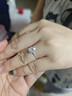 AVHE18K金鉆戒橢圓鉆石戒指鴿子蛋D色1克拉 培育鉆求結婚禮物七夕女友 18K金戒托+1克拉培育鉆-鴿子蛋 曬單實(shí)拍圖