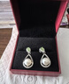 珍尚銀中國黃金和田玉珍珠銀耳釘墜飾生日圣誕節禮物送女友老婆媽媽S925 曬單實(shí)拍圖