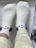 智宙小狗襪子女秋冬季加厚地板水貂珊瑚毛絨睡眠襪可愛(ài)毛毛月子棉襪子 【白色】1雙裝 保暖軟糯親膚(35-42碼) 曬單實(shí)拍圖