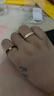 周六福黃18K金戒指女 彩金素圈戒指KH016027 15號 生日禮物 曬單實(shí)拍圖