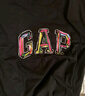 GAP男女裝2025秋季新款logo涂鴉印花純棉寬松長(cháng)袖T恤上衣787426 黑色 S (165/88A) 亞洲尺碼 曬單實(shí)拍圖