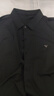 皮爾卡丹（pierre cardin）長(cháng)袖襯衫男春秋季中青年寬松潮流商務(wù)休閑針織格子襯衣 黑色 2XL 曬單實(shí)拍圖