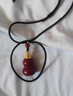 自由說(shuō)朱砂葫蘆吊墜項鏈可打開(kāi)空心瓶子轉運珠掛件護身符男款掛件配飾 朱砂吊墜 曬單實(shí)拍圖