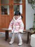 班喜迪【加絨夾棉】女童外套冬裝新款兒童洋氣公主保暖棉服寶寶毛絨衣服 粉色 90 曬單實(shí)拍圖