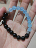 祥隱【普陀山直發(fā)】天然黑曜石手串女款海藍寶雙圈手鏈轉運補水送禮物 雙圈6mm-黑曜石海藍寶(14-15cm) 曬單實(shí)拍圖