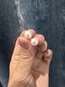 大溪地18K金淡水珍珠耳釘 8-9mm強光白珍珠耳飾通勤百搭送老婆 曬單實(shí)拍圖