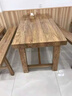 圣多堡老榆木餐桌加厚實(shí)木餐桌8公分厚可訂制可訂制 100*60*78單桌 8公分厚桌面 曬單實(shí)拍圖