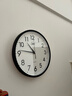 康巴絲（Compas）掛鐘客廳 簡(jiǎn)約靜音客廳石英鐘表掛墻時(shí)鐘 c2866 黑色 30.5cm直徑 曬單實(shí)拍圖