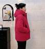 CANDYPRINCE 媽媽羽絨服 中老年羽絨服女紅色短款 媽媽裝50-60-70歲冬季外套 51款/紅色 2XL / 建議-(體重106-120斤) 曬單實(shí)拍圖