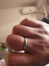 周百福 單身足銀戒指男士素圈食指環(huán)尾戒紀念生日禮物送男友 曬單實(shí)拍圖