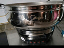 美的（Midea）電蒸鍋 電炒鍋電煮鍋電火鍋多功能鍋家用蒸煮炒一體電鍋蒸蛋器21.3L多用途鍋全鋼0涂層MZ-ZGC34G02 曬單實(shí)拍圖