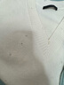 MO&Co.毛衣背心綿羊毛山羊絨輕暖短款漏針破洞V領(lǐng)針織衫摩安珂 米白色 M 165 曬單實(shí)拍圖