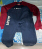 Levi's李維斯兒童套裝男女童套裝秋季新款套頭衛衣長(cháng)褲2件套衣服 深靛藍 150 /72 【建議身高140-152cm】 曬單實(shí)拍圖