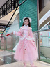 女童漢服加絨冬高端小女孩過(guò)年衣服中國風(fēng)唐裝超仙古裝裙子拜年服 079粉色加厚【送流蘇】 140 【建議46-55斤】 曬單實(shí)拍圖