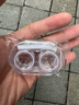免擰蓋隱形眼鏡盒高級感一體式便攜多副收納護理美瞳盒子佩戴防漏 ins風(fēng)透明隱形眼鏡盒-紫色-1個(gè)裝 曬單實(shí)拍圖
