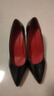 韻優(yōu)利（yunyouli）2024夏季床上漆皮高跟鞋情趣調情細炮鞋高細跟尖頭大碼單鞋 黑色(7cm) 38 曬單實(shí)拍圖
